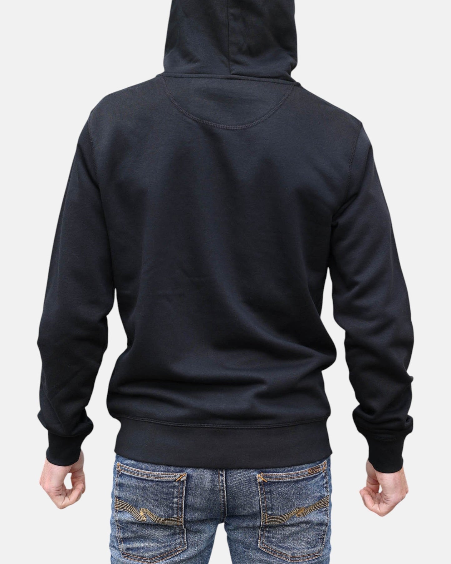 Zip Organic Cotton Hoodie - Black - HuvtröjorHang Ten
