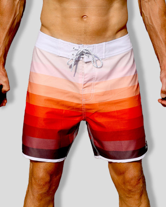 Rote Streifen Boardshorts 16,5