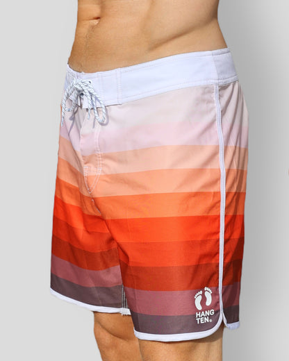 Shorts de bain à rayures rouges 16,5