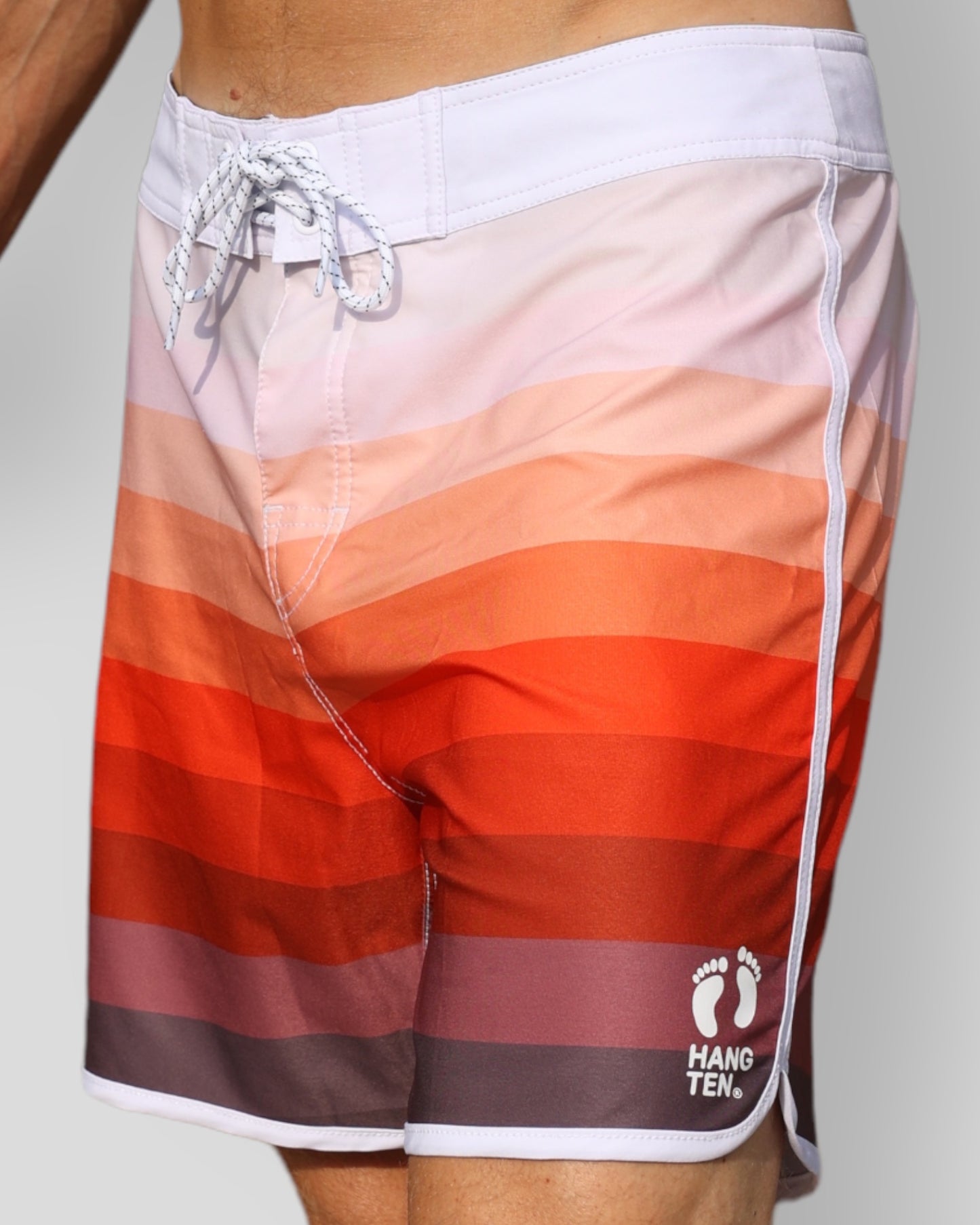 Shorts de bain à rayures rouges 16,5
