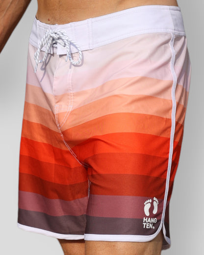 Shorts de bain à rayures rouges 16,5