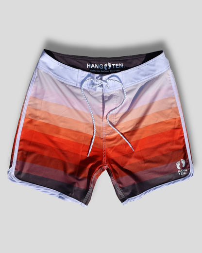Shorts de bain à rayures rouges 16,5