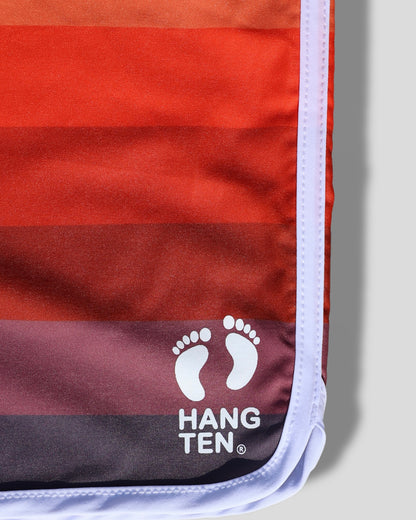 Shorts de bain à rayures rouges 16,5