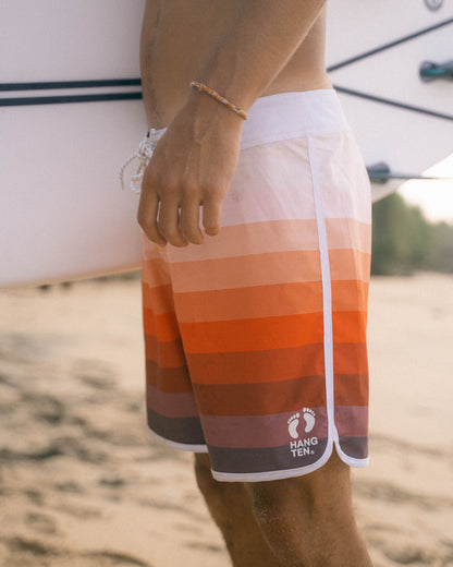 Shorts de bain à rayures rouges 16,5